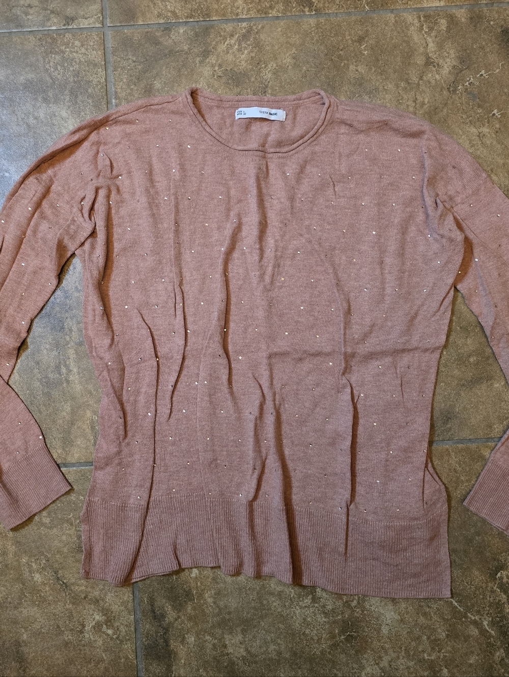 Pink | SFERA | Diamond Detailed Sweater Long Sleeve